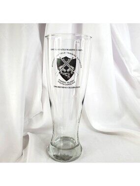 USMC 228th Birthday Pilsner Glass Parris Island Weapons & Field Training Batt..
